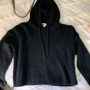 Black Cropped lounge hoodie